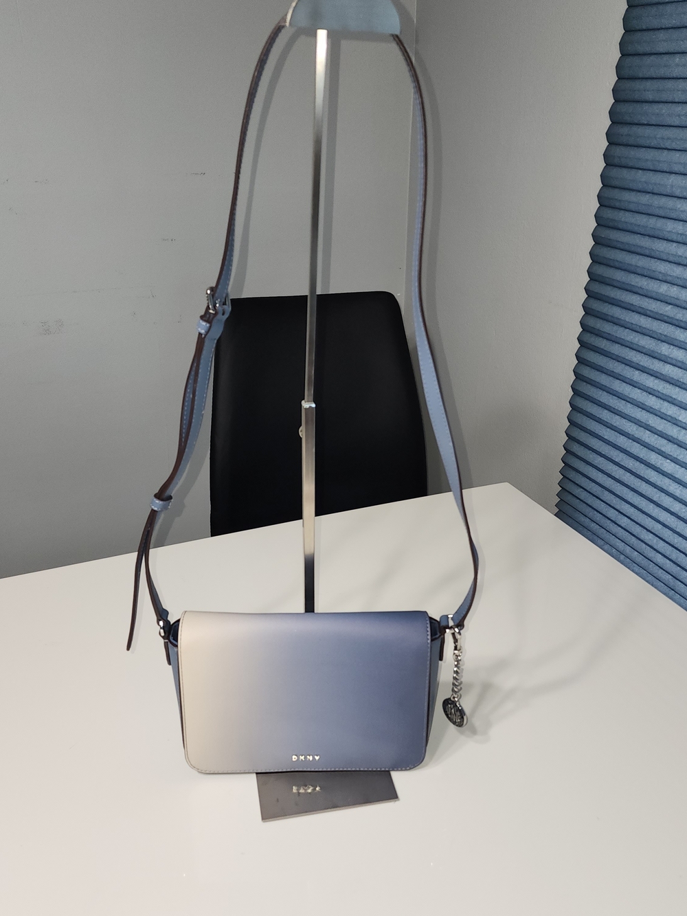 DKNY Slate-to-Blue Ombre Crossbody Bag - Picture 2 of 10